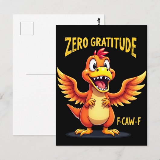 Fおもしろい-Caw-F恐竜FCAWF恐竜感謝祭 ポストカード (正面/裏面)