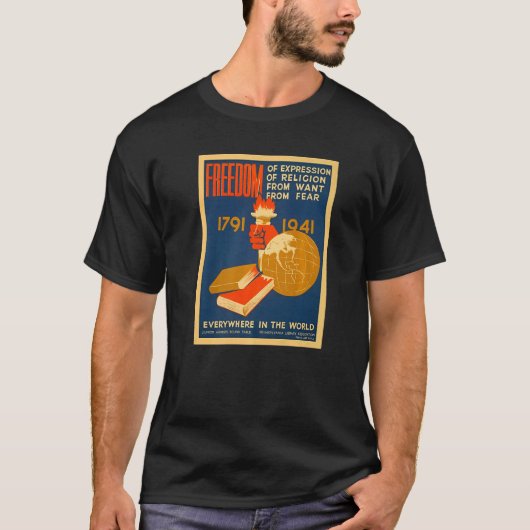 Fからの宗教の表現の自由 Tシャツ (正面)
