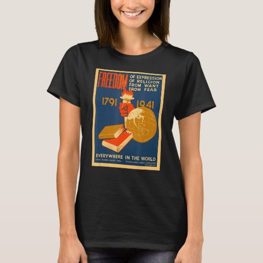 Fからの宗教の表現の自由 Tシャツ (正面)
