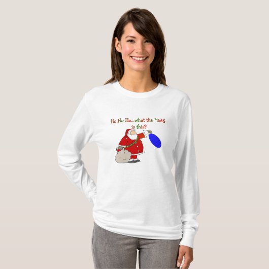 FがサンタこのAMBUのバッグである何をHO HO HO Tシャツ (正面フル)