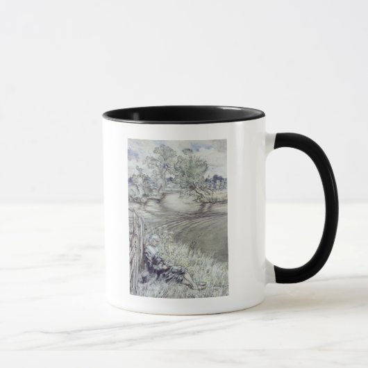 Fに対して横たわっているアーサーRackham |Izaak Walton マグカップ (右)