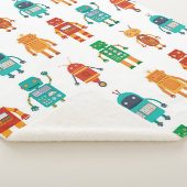 fのカラフルレトロロボットからのシームレスなパターン シェルパブランケット (3/4)