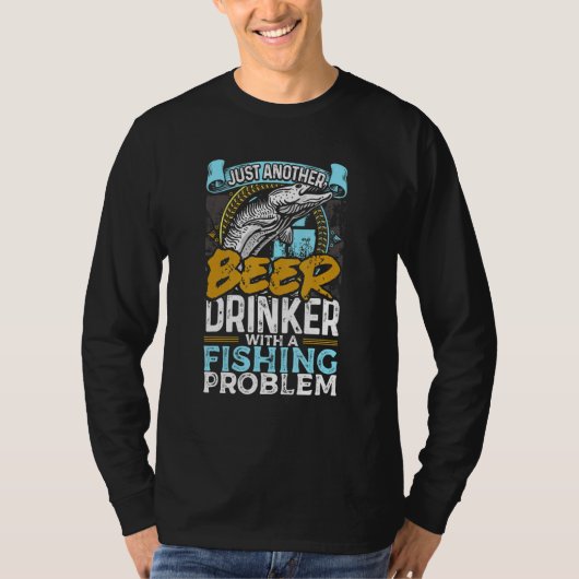 Fのビールの飲み物は別の魚釣りだ Tシャツ (正面)