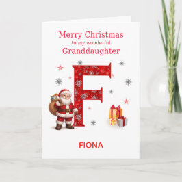 Fの孫娘のためのクリスマス 名前を追加  シーズンカード