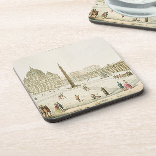 fの広場が付いているローマのセントピーターの正面 コースター (左側)