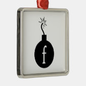 Fの爆弾を落として下さい メタルオーナメント (右)