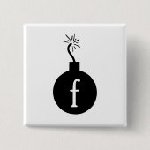 Fの爆弾を落として下さい 缶バッジ (正面)