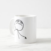 Fの賛成の激怒の顔のミーム コーヒーマグカップ (正面左)