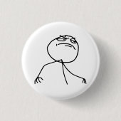 Fの賛成の激怒の顔のミーム 缶バッジ (正面)