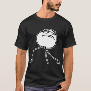 Fの賛成の激怒の顔のミーム Tシャツ