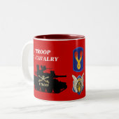 Fの軍隊、第17騎兵隊M551 Sheridanのマグ ツートーンマグカップ (正面左)