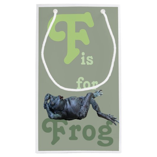 Fはカエルのためです スモールペーパーバッグ (裏面)