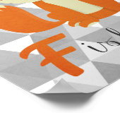 Fはキツネ子供部屋ウォールアート ポスター (角)