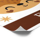 Fはフォックスのアルファベット、保育園、ベッドルーム、子供の壁アート ポスター (角)