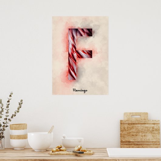 Fはフラミンゴだ ポスター (キッチン)