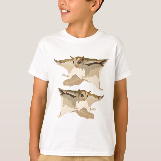 Fはリス飛んでいるル Tシャツ (正面)