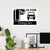 Fは車を固定するためのものだ ポスター (ホームオフィス)