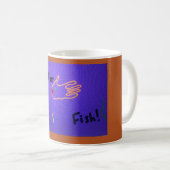 Fは魚の形 コーヒーマグカップ (正面右)