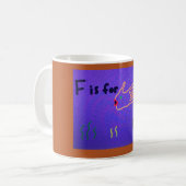 Fは魚の形 コーヒーマグカップ (正面左)