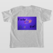 Fは魚の形 Tシャツ (レイダウン裏面)