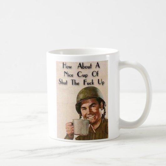 Fを締めて下さい コーヒーマグカップ (右)