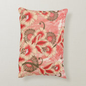 Fを鮮やか特徴とする赤と桃の繊維デザイン アクセントクッション (裏面(縦))