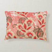 Fを鮮やか特徴とする赤と桃の繊維デザイン アクセントクッション (裏面)