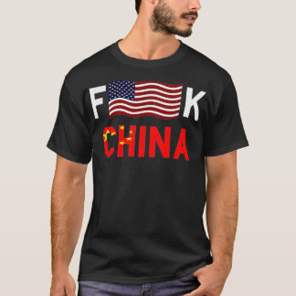 Fアメリカ国旗K中国 Tシャツ