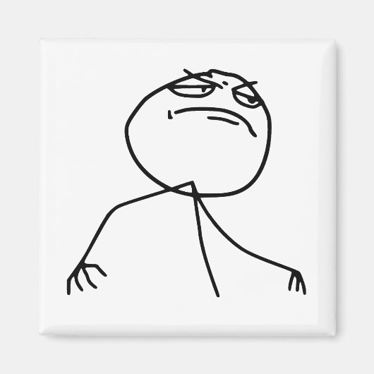 Fイエアレイジ顔ミーム マグネット (正面)