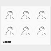 Fイエアレイジ顔ミーム ラウンドシール (シート)