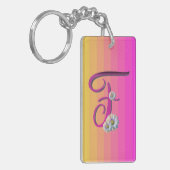 Fイニシャルキーチェーン キーホルダー (正面左)