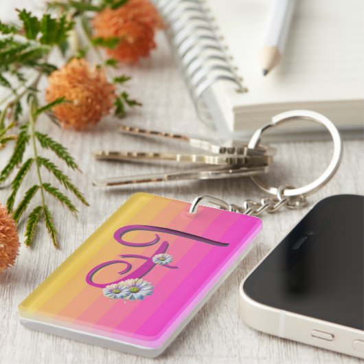 Fイニシャルキーチェーン キーホルダー (正面右)