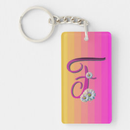 Fイニシャルキーチェーン キーホルダー