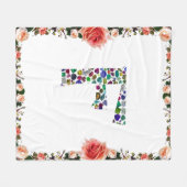 Fイニシャルジェムデザイン フリースブランケット (正面(横))