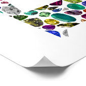 Fイニシャルジェムデザイン ポスター (角)