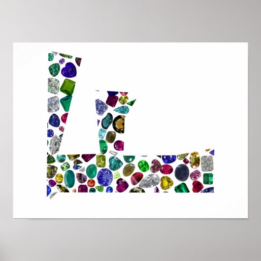 Fイニシャルジェムデザイン ポスター (正面)