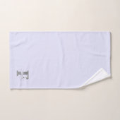 Fイニシャルパーソナライズされたシルバーモノグラムあなたの名前 バスタオルセット (ハンドタオル)