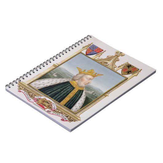 fエドワード三世(1312-77年の)イギリス国王のポートレート ノートブック (左側)