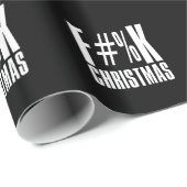 Fクリスマスブラックラッピング紙 ラッピングペーパー (ロールコーナー)