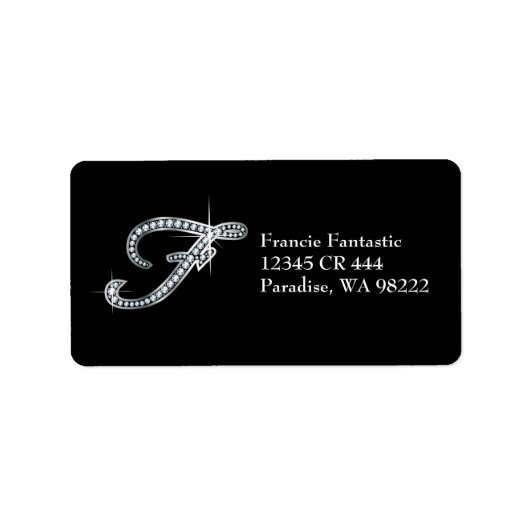 Fスクリプト「ダイヤモンド」きらきら光るラベル ラベル (正面)