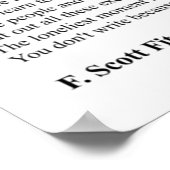 Fスコットフィッツジェラルド引用文 ポスター (角)