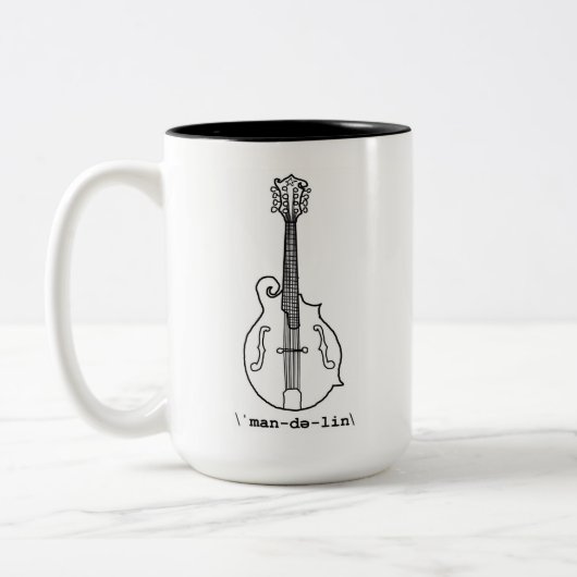Fスタイルのマンドリンのマグ ツートーンマグカップ (左)