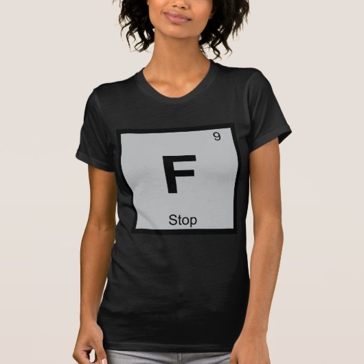 Fストップ写真 化学元素周期表 Tシャツ (正面)