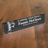 Fダイヤフェイクモンド机用ネームプレート デスクネームプレート (側面)