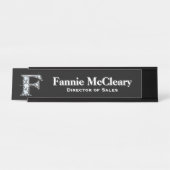 Fダイヤフェイクモンド机用ネームプレート デスクネームプレート (正面)