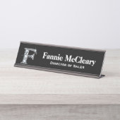 Fダイヤフェイクモンド机用ネームプレート デスクネームプレート (正面)