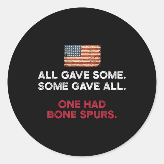 Fトランプシャツ – Cadet Bone Spurs ラウンドシール (正面)