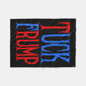 Fトランプ、アメリカの愛国者、巧妙なアメリカの抗議 フリースブランケット (正面(横))