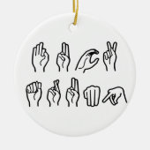 Fトランプ（手話） セラミックオーナメント (正面)