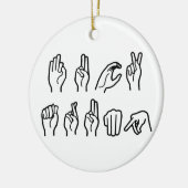 Fトランプ（手話） セラミックオーナメント (左)